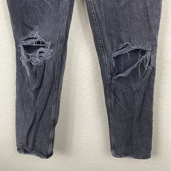 Abercrombie & Fitch The 90s Straight Ultra High Rise Jeans Washed Black Sz 27 4 - Picture 6 of 12